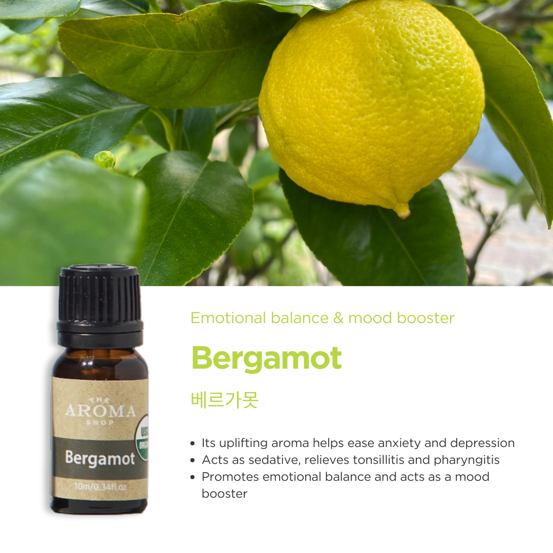 The Aroma Shop Organic Bergamot Pure Essential Oil