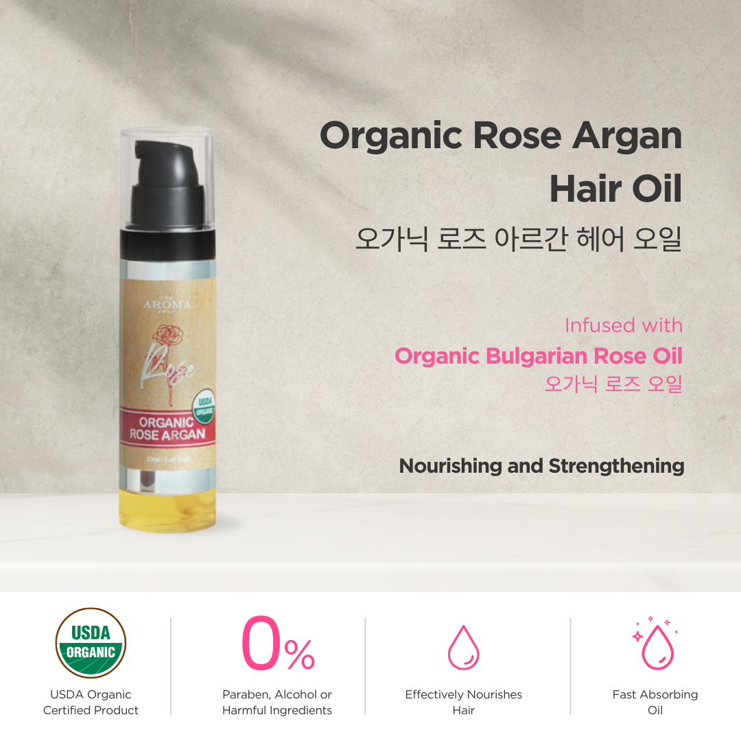 The Aroma Shop Organic Rose Argan Hair Oil